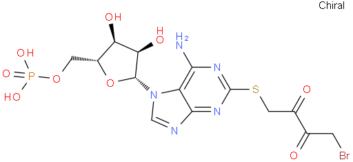 2-[(4-Bromo-2,3-dioxobutyl)sulfanyl]-7-(5-O-phosphono-beta-D-ribofuranosyl)-7H-purin-6-amine