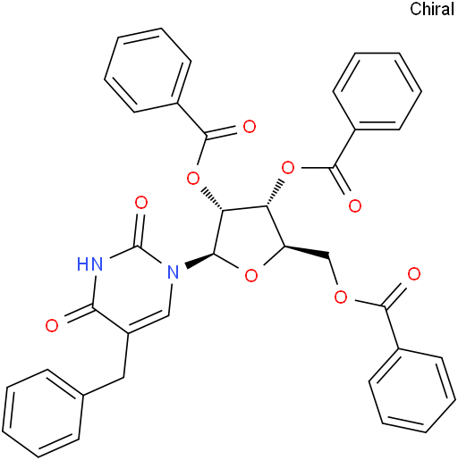 Uridine, 5-(phenylmethyl)-, 2',3',5'-tribenzoate
