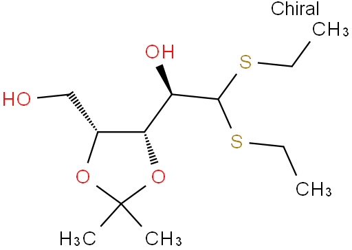 D-Ribose, 3,4-O-(1-methylethylidene)-, diethyl dithioacetal (9CI)