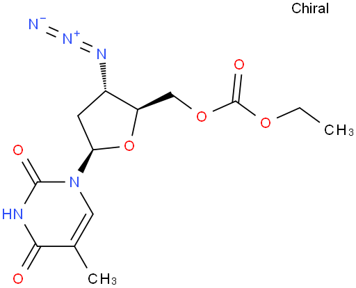 Thymidine, 3'-azido-3'-deoxy-, 5'-(ethyl carbonate)
