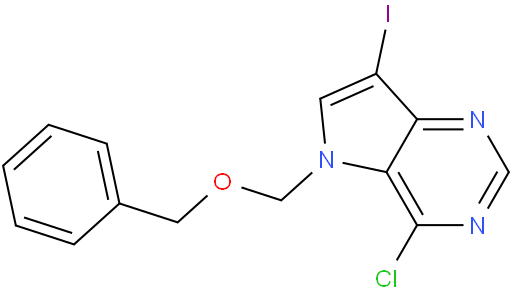 5H-Pyrrolo[3,2-d]pyrimidine, 4-chloro-7-iodo-5-[(phenylmethoxy)methyl]-