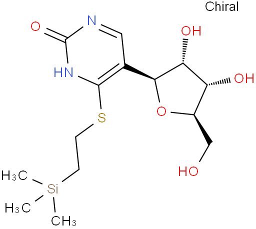 2(1H)-Pyrimidinone, 5-β-D-ribofuranosyl-6-[[2-(trimethylsilyl)ethyl]thio]-