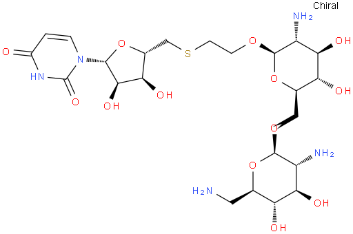 5'-S-[2-[[2-Amino-2-deoxy-6-O-(2,6-diamino-2,6-dideoxy-β-D-glucopyranosyl)-β-D-glucopyranosyl]oxy]ethyl]-5'-thiouridine