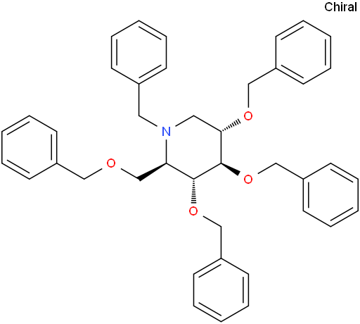 Piperidine, 3,4,5-tris(phenylmethoxy)-2-[(phenylmethoxy)methyl]-1-(phenylmethyl)-, [2R-(2α,3β,4α,5β)]-