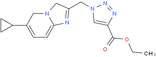 ethyl 1-((6-cyclopropyl-3,5-dihydroimidazo[1,2-a]pyridin-2-yl)methyl)-1H-1,2,3-triazole-4-carboxylate