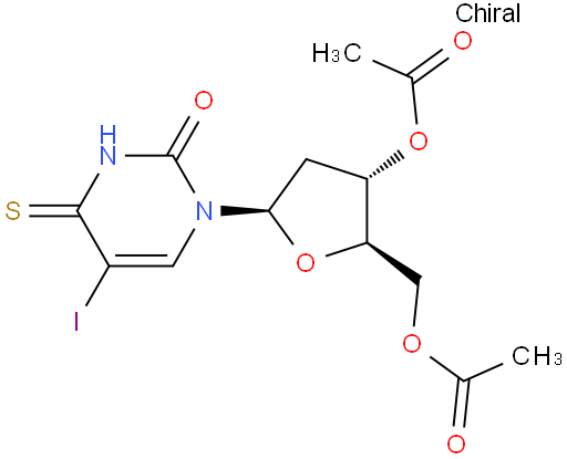 Uridine, 2'-deoxy-5-iodo-4-thio-,3'5'-diacetate