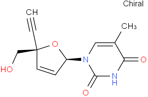 2′,3′-二脱氢-3′-脱氧-4′-乙炔基胸苷
