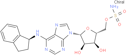 ((2R,3S,4R,5R)-5-(6-(((S)-2,3-dihydro-1H-inden-1-yl)amino)-9H-purin-9-yl)-3,4-dihydroxytetrahydrofuran-2-yl)methyl sulfamate
